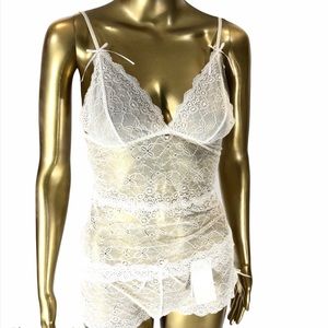 Affinity Lace Camisole Matching Shorts Lingerie Coord Set, Medi…